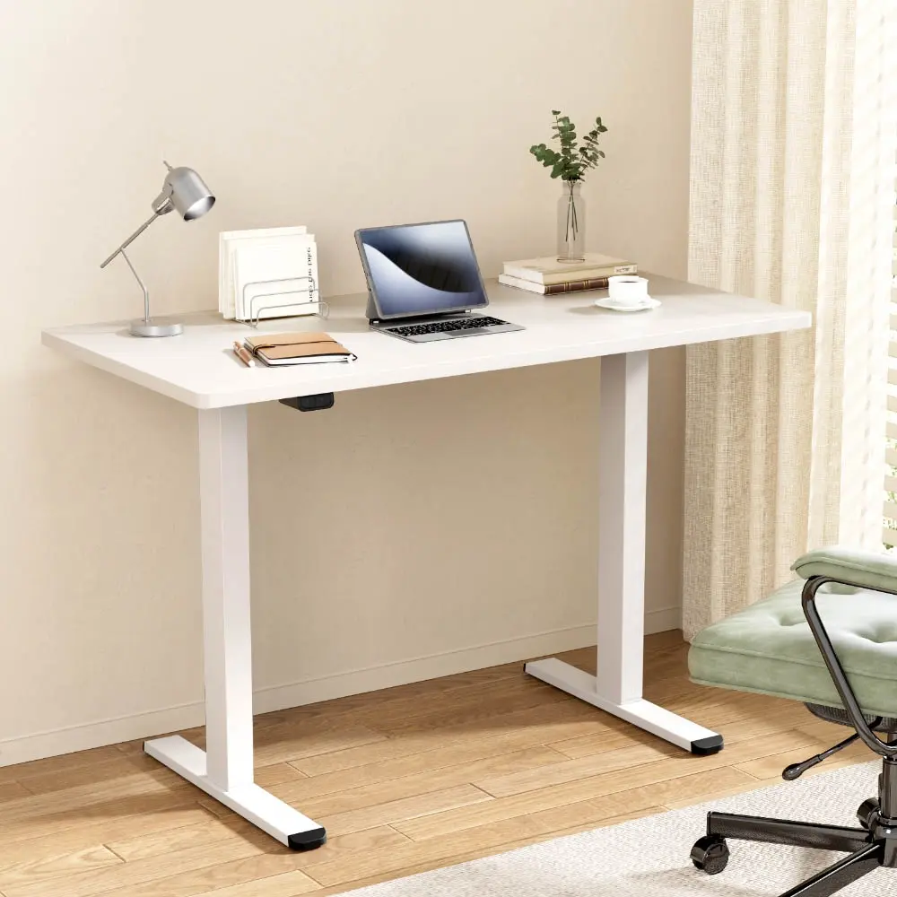 Artiss Standing Desk Motorised Sit Stand Desks White 140CM - Furniture