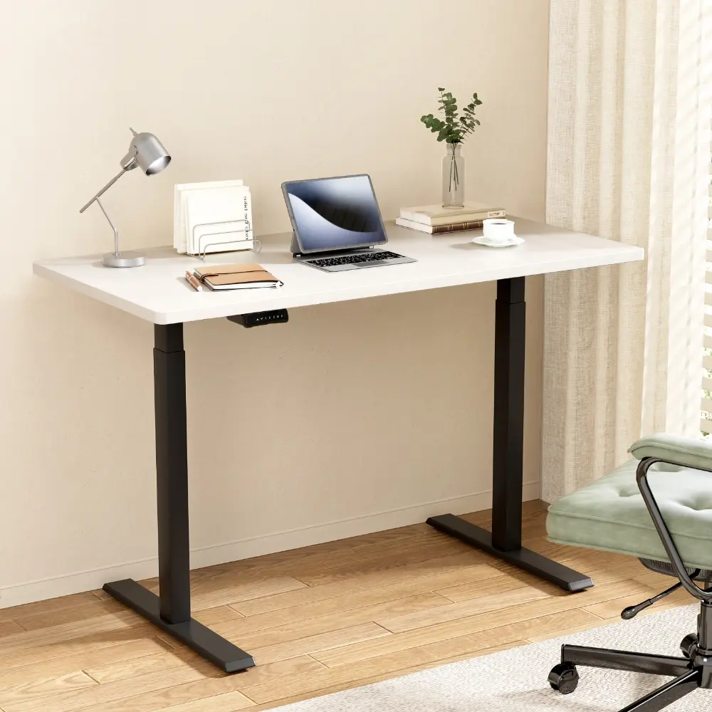 Artiss Standing Desk Motorised Dual Motor White 140CM - Furniture
