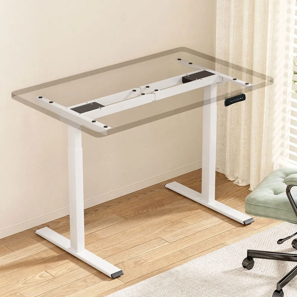 Artiss Standing Desk Frame Only Dual Motor Motorised White - Furniture