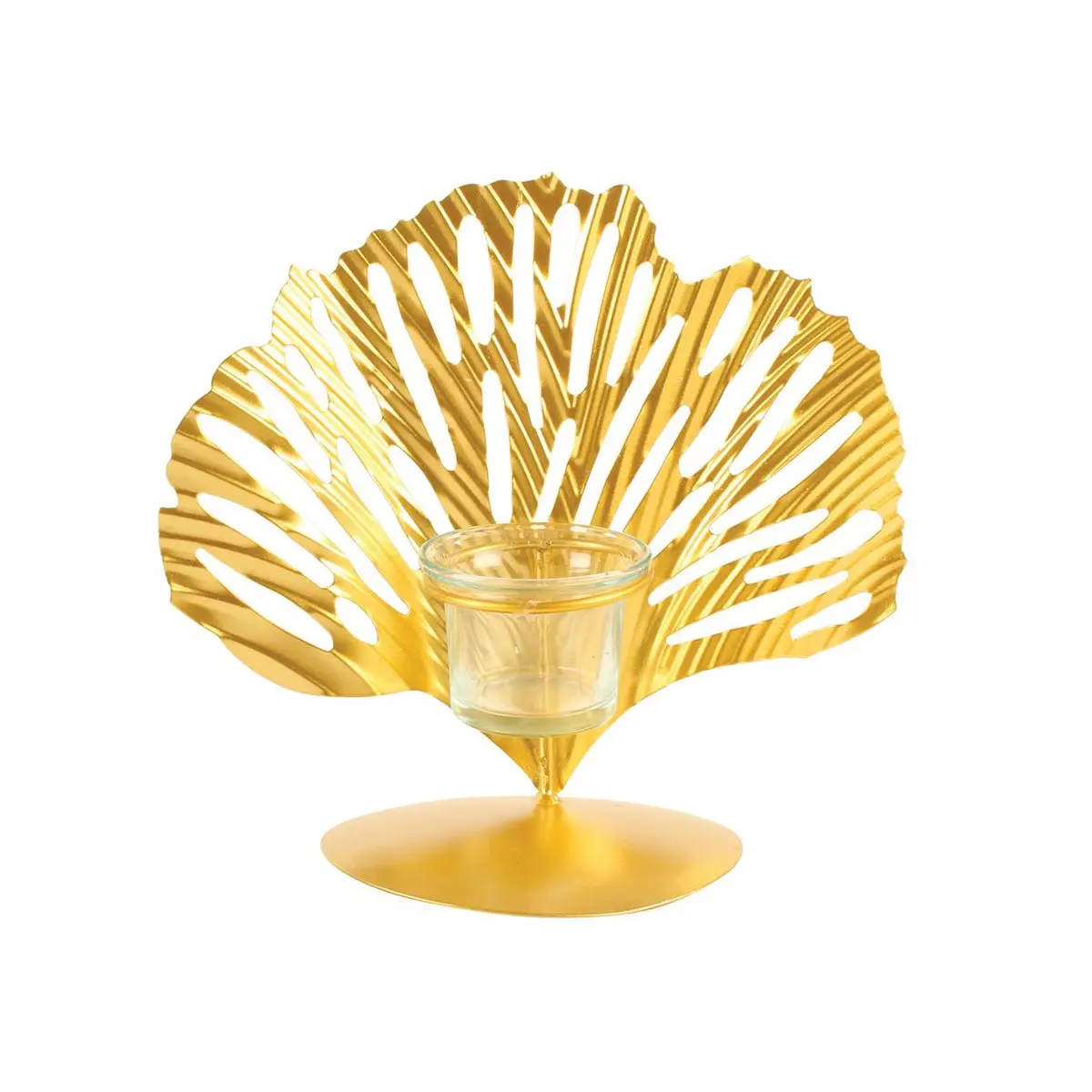 Maaz Palm Candle Holder Metal 22 x 19 x 12cm - Home & Garden