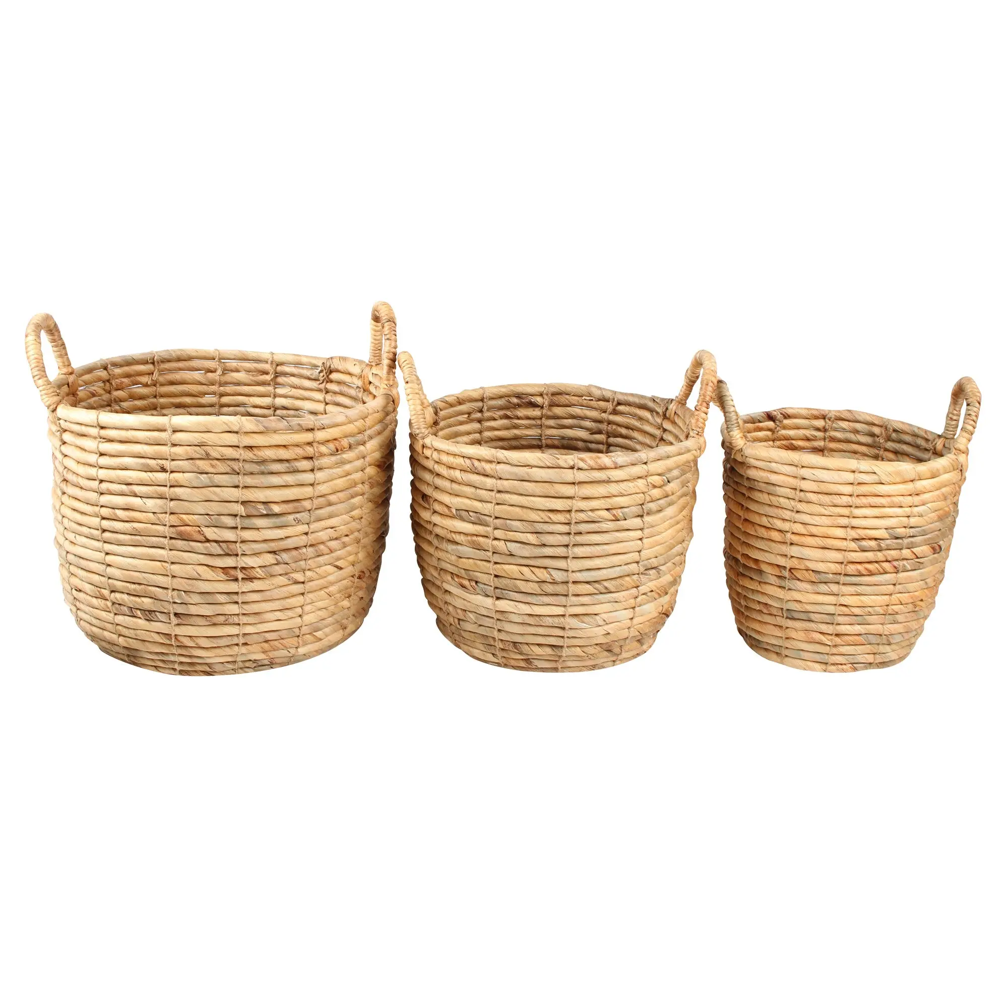 Set Of 3 Toni Water Hyacinth Baskets - Home & Garden