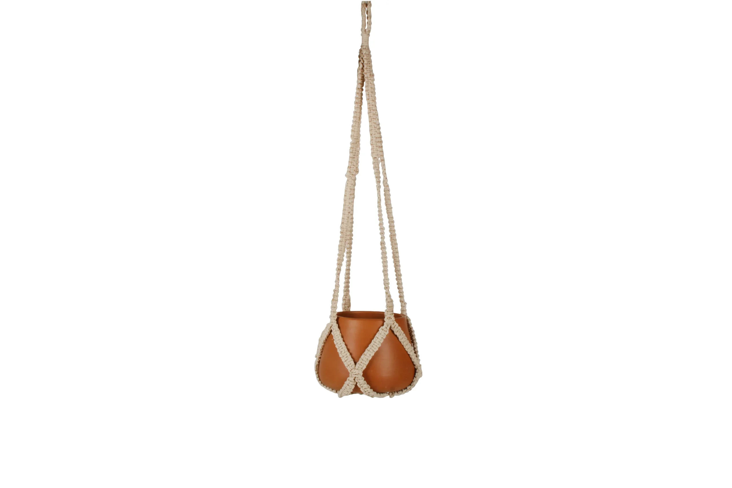 Kia Terracotta Pot Macrame Hanger 110 x 15 x 15cm - Home & Garden
