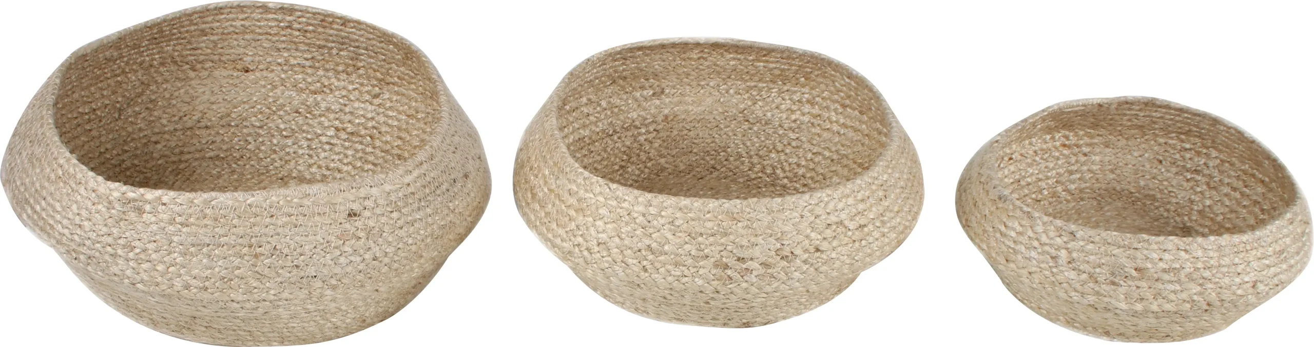 Petal Jute Bulb Baskets Set Of 3 - Home & Garden