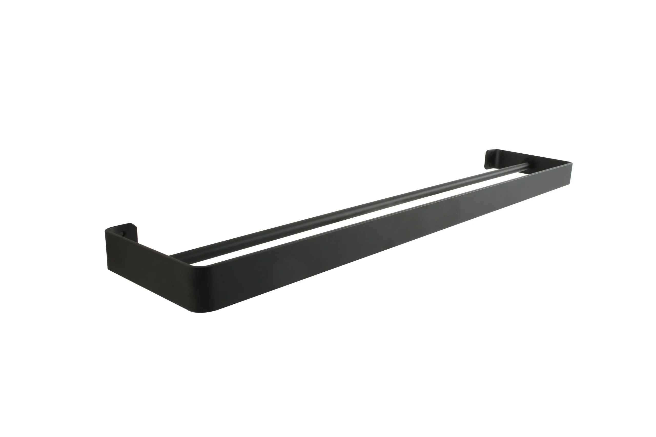 60cm Black Metal Towel Rack - Home & Garden
