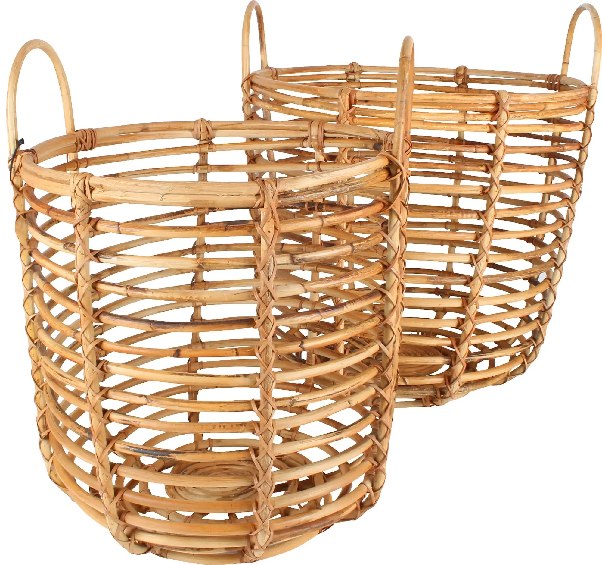 Ralu Set Of 2 Rattan Baskets - Home & Garden