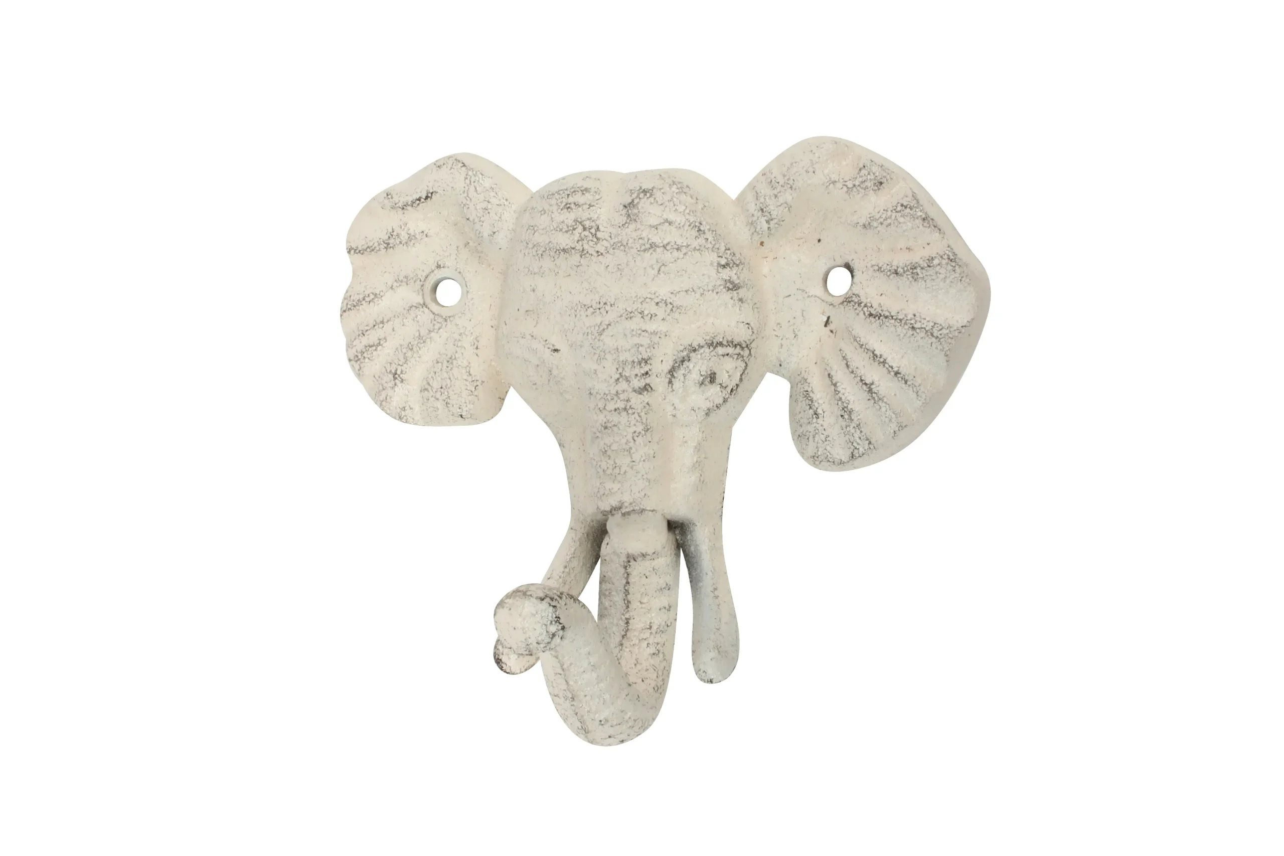 Baylee Cast Iron Elephant Head With Trunk Hook 13 x 11 x 7cm - Home & Garden