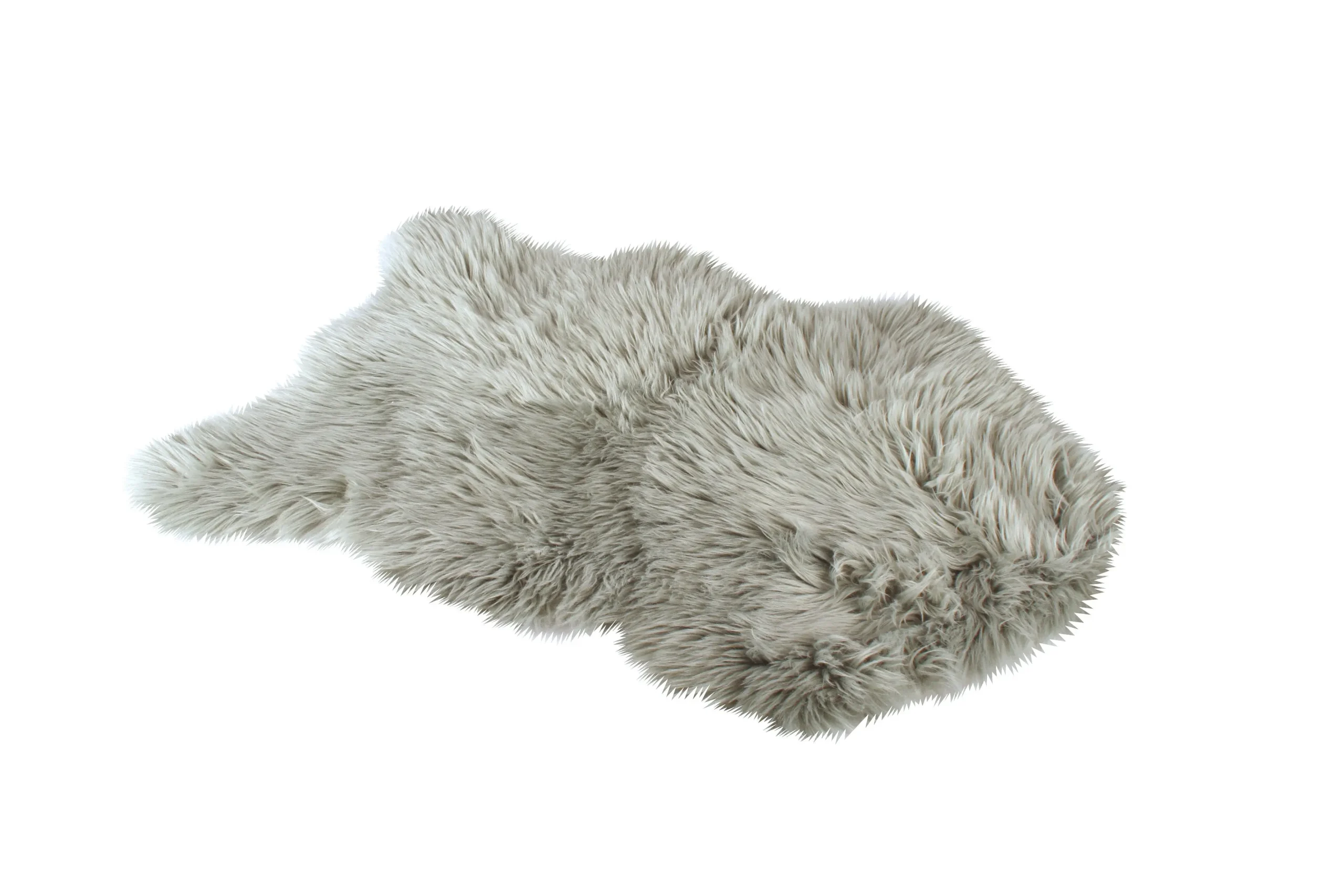 Luxe Emery Faux Pelt Grey 90 x 60 cm - Home & Garden