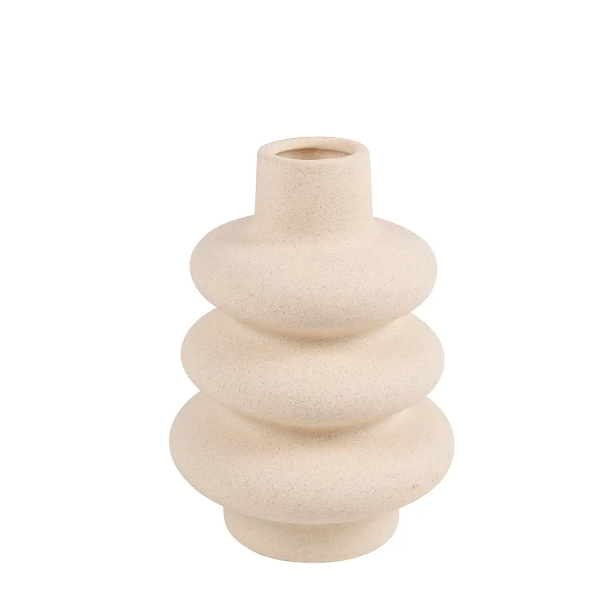 Azina Ceramic Vase Cream 24x18x18cm - Home & Garden
