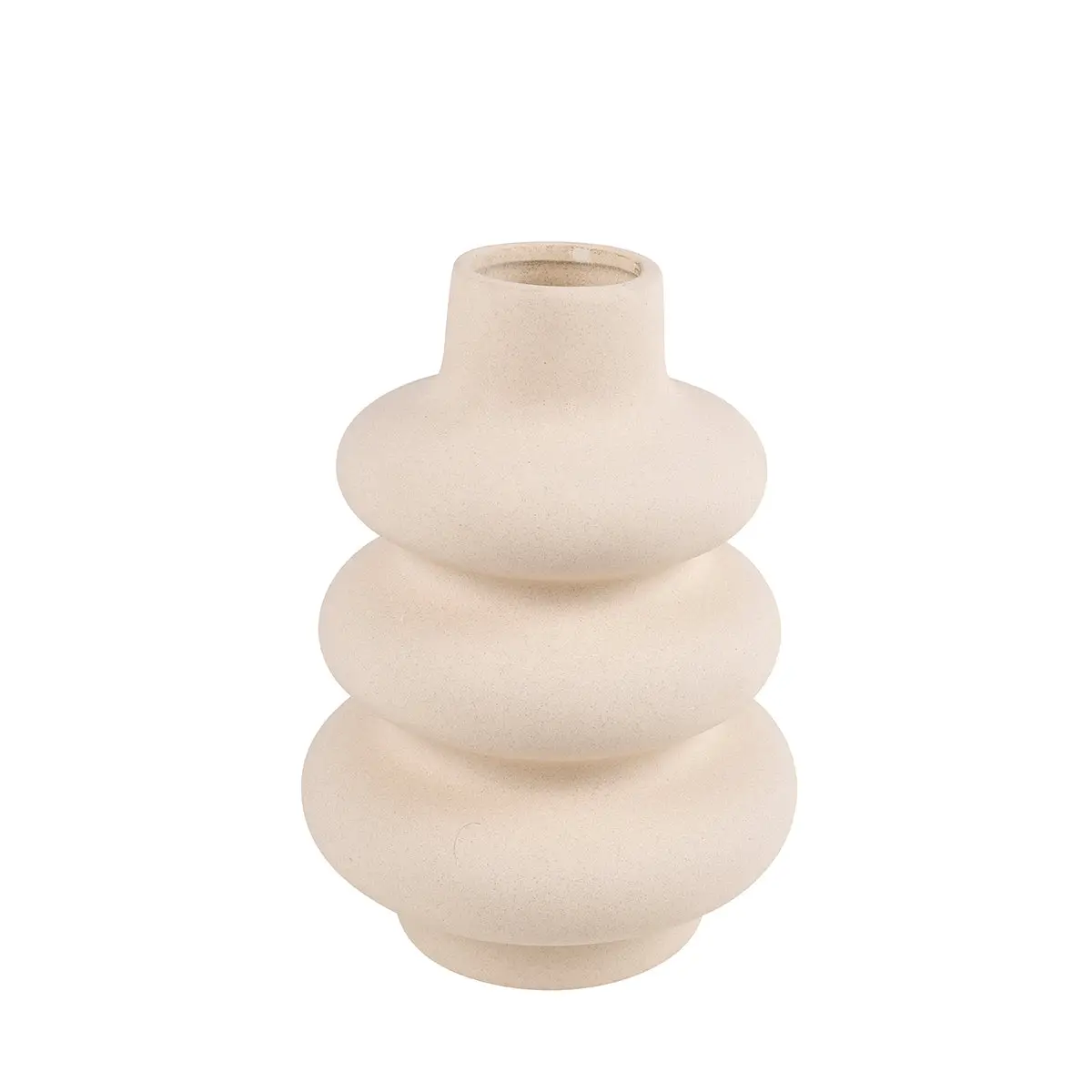 Azina Ceramic Vase Cream 19x15x15cm - Home & Garden