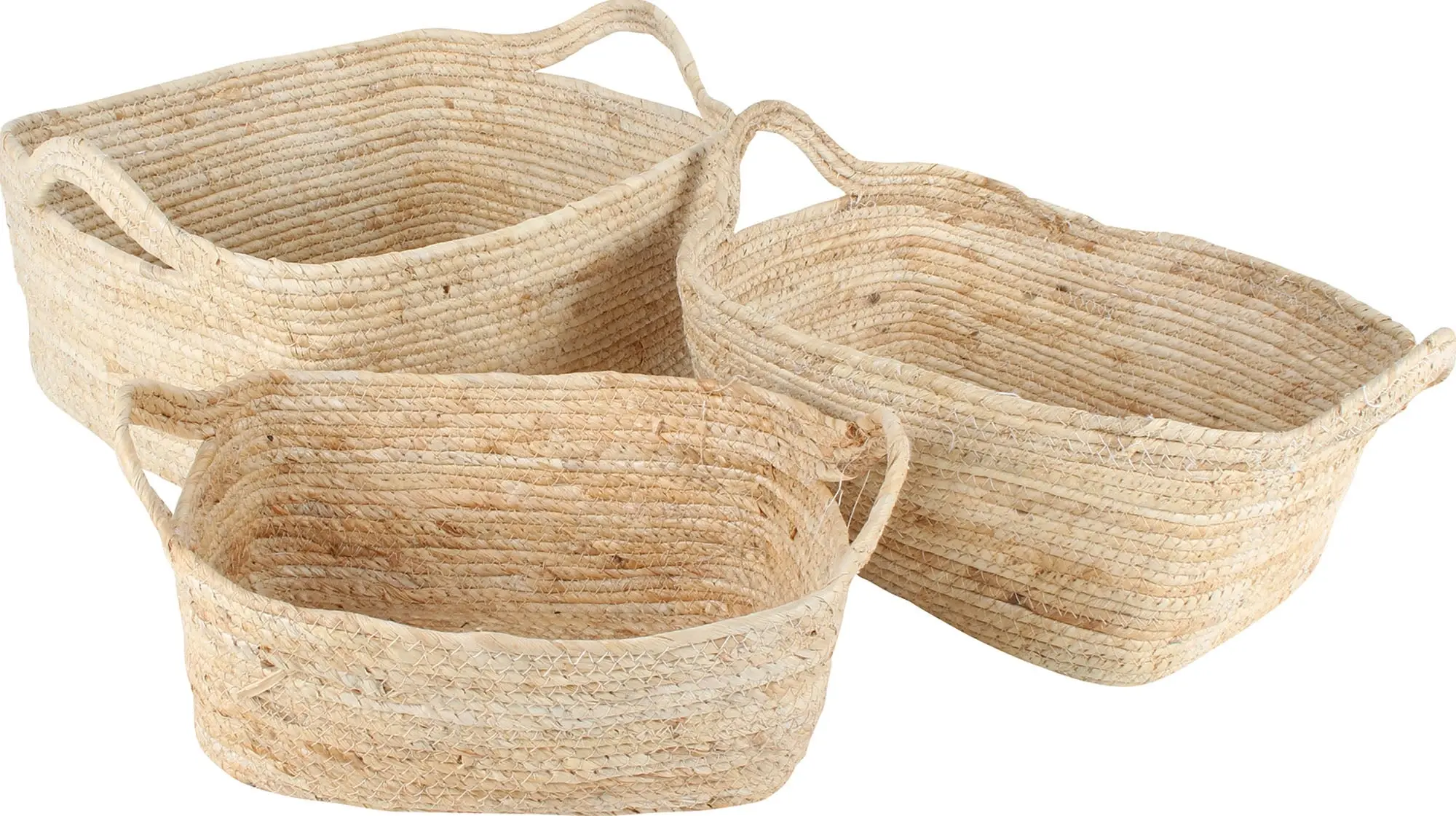 Eve Set Of 3 Storage Baskets With Handles - Home & Garden