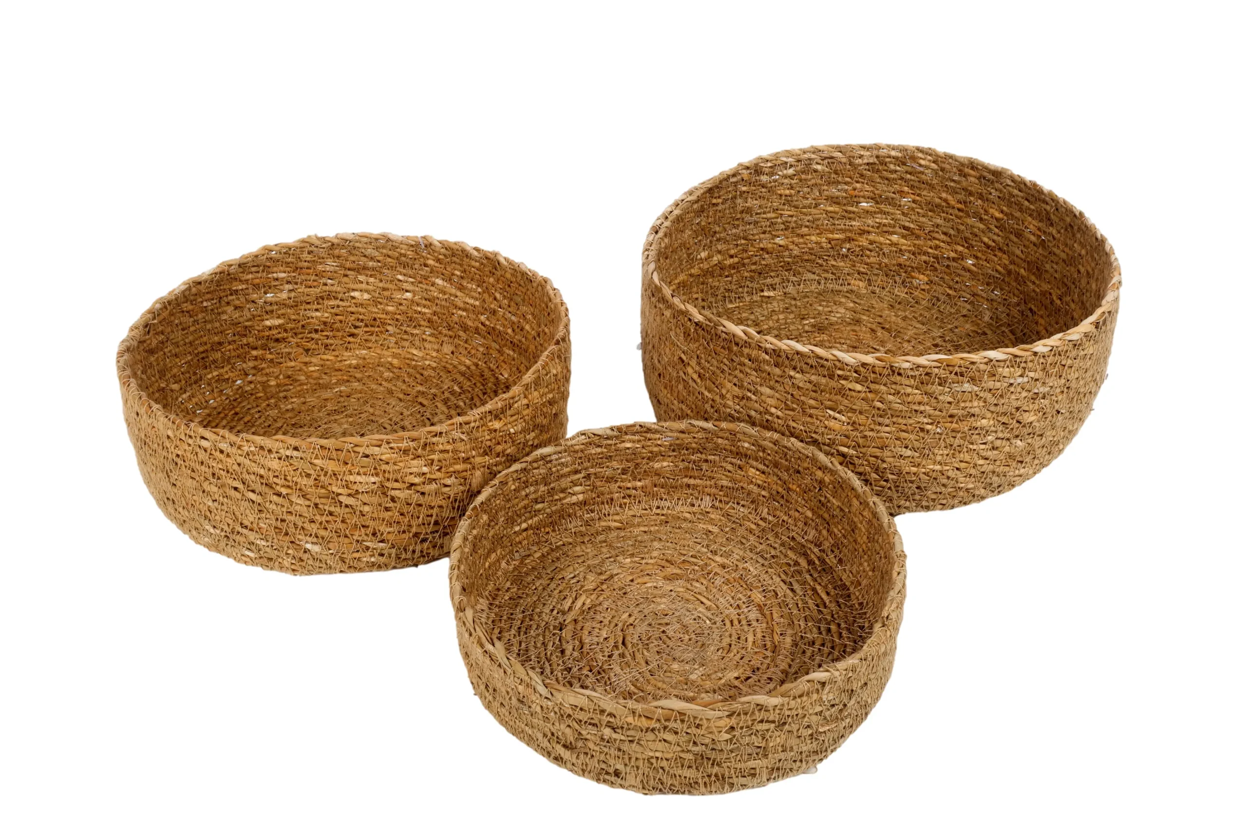 Chaka Set Of 3 Seagrass Baskets - Home & Garden