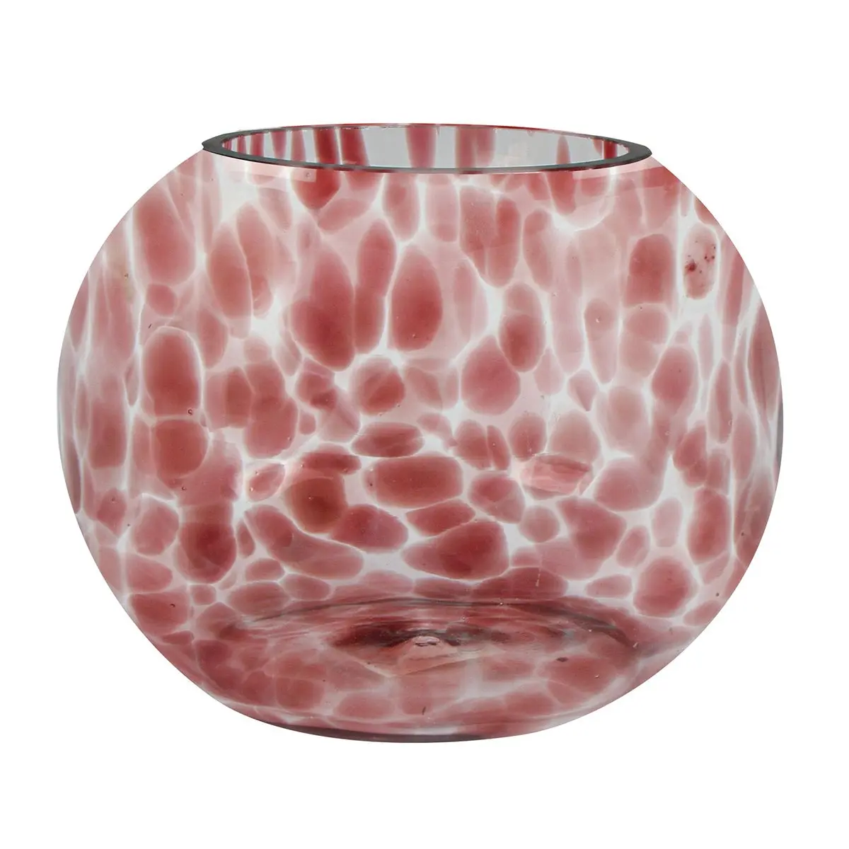Micaela Orchid Glass Vase Round 12 x 10cm - Home & Garden