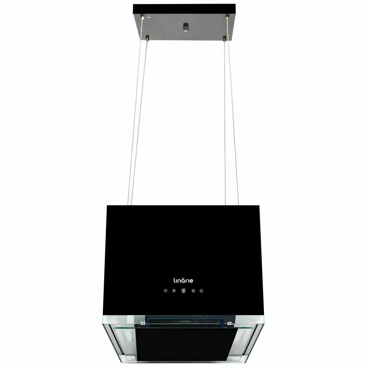 Linarie 50cm Island Rangehood Black - Home & Garden