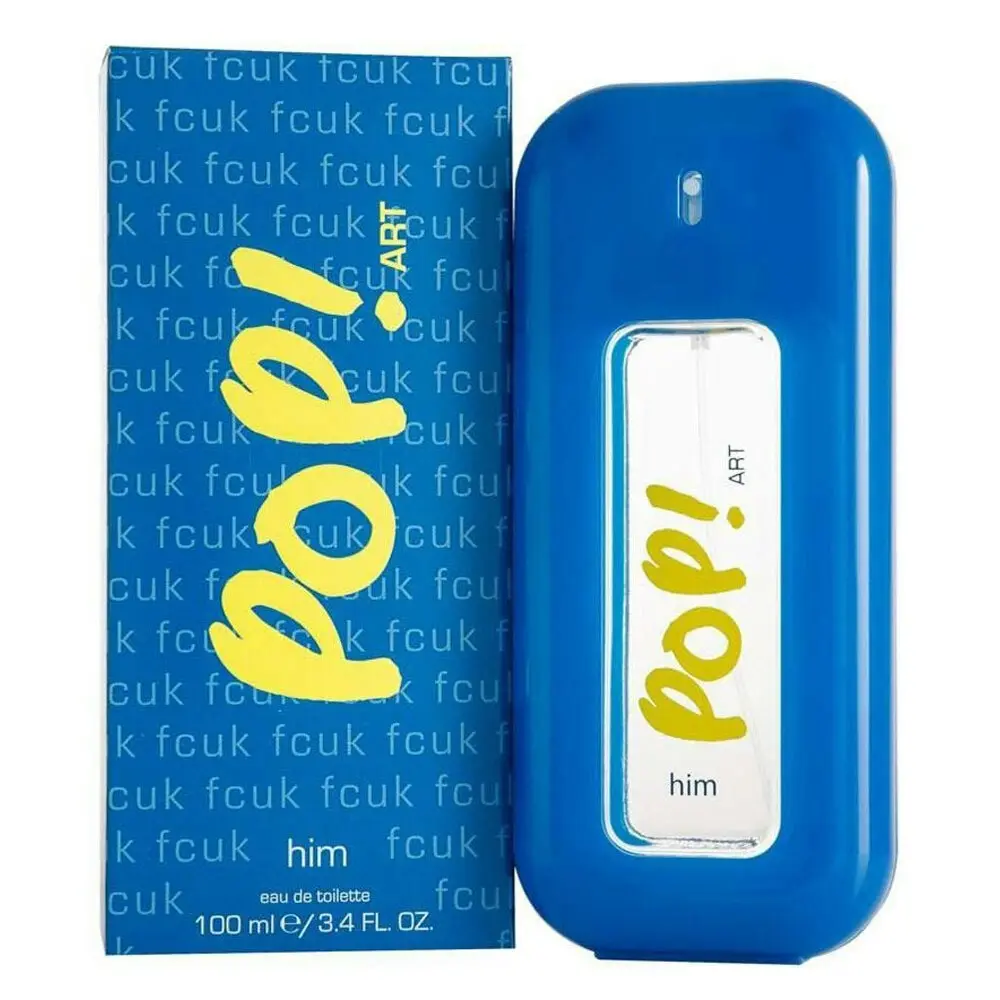 Fcuk Pop Art 100ml Eau De Toilette/Fragrances/Natural Spray for Him/Men/Guys - Beauty