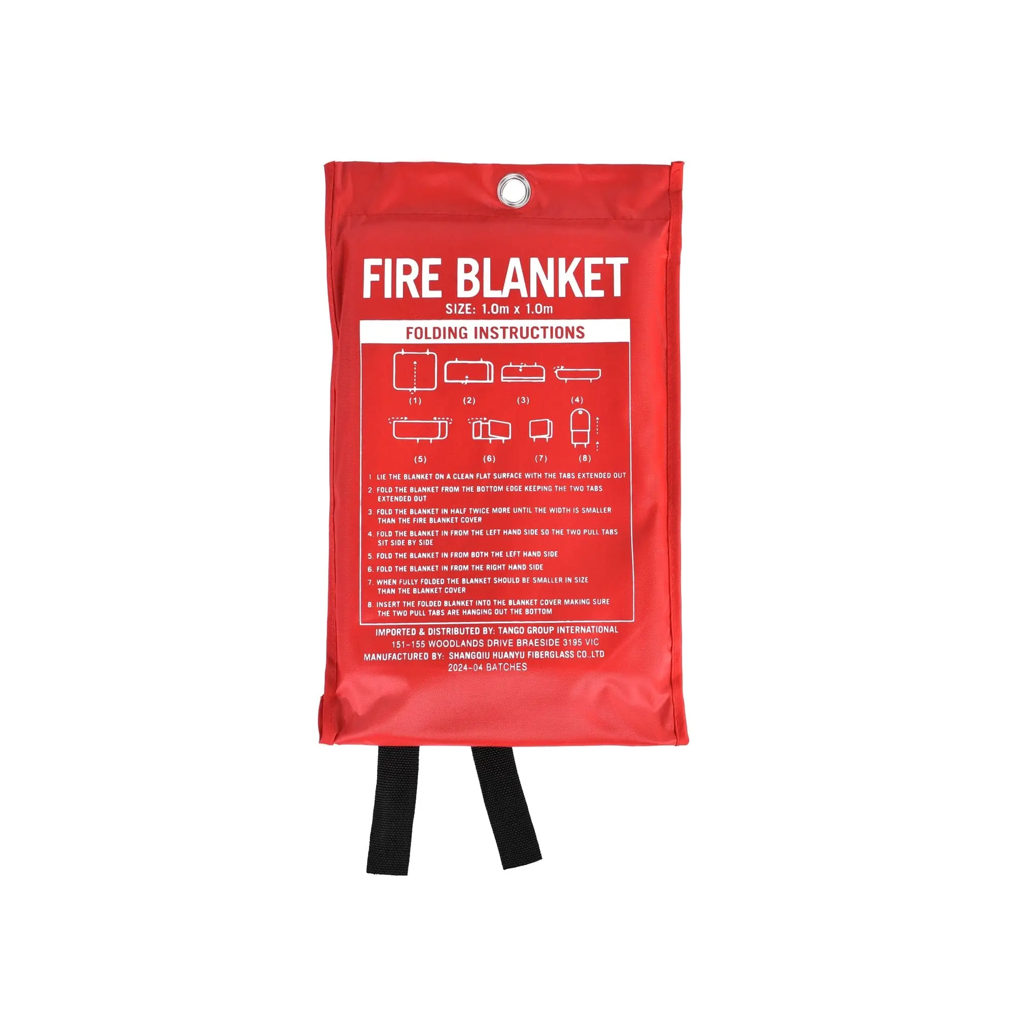 Fibreglass Fire Extinguishing Blanket for Home Car Boat Caravan Safety 1m x 1m - Home & Garden