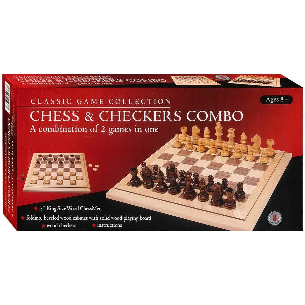 Chess and Checkers 15 Bevel Edge - Toys & Games