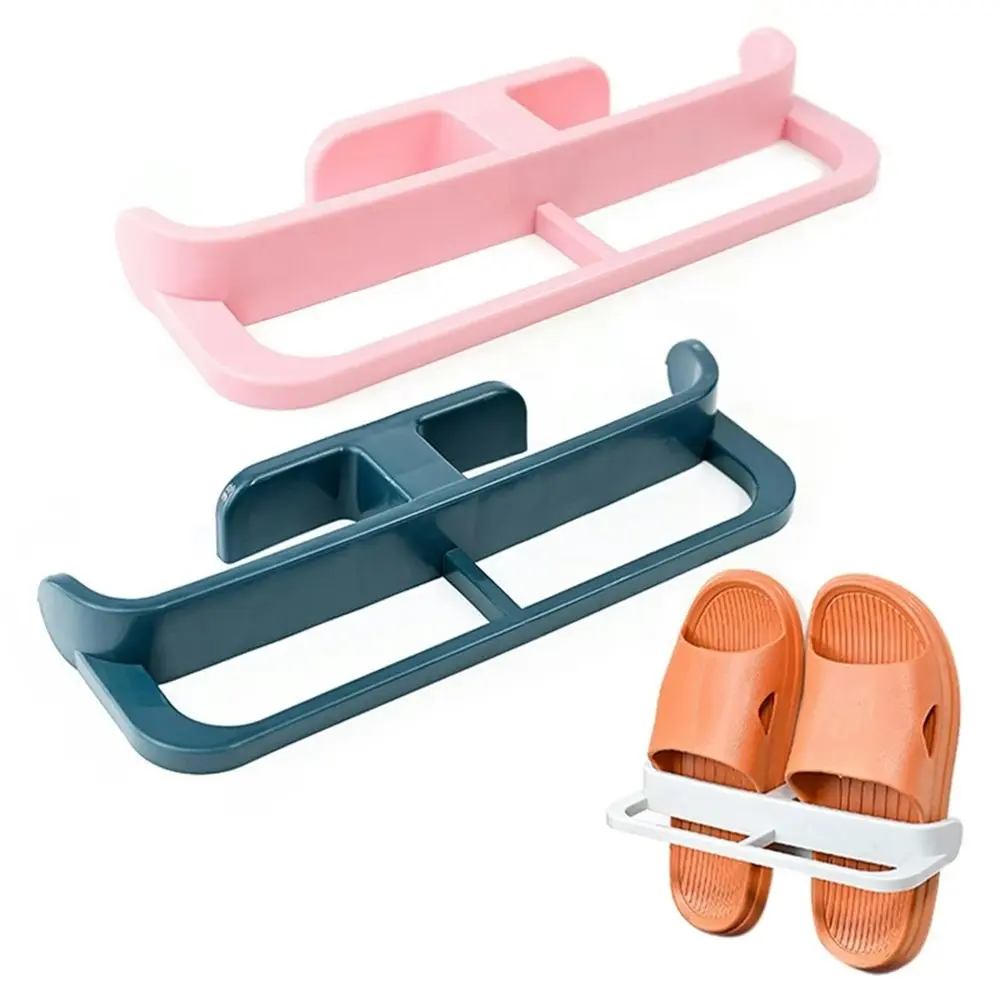 3 Pack Shoe Rack Plastic Bathroom Shoes Organizers Slippers Drain Storage Rack - Home & Garden