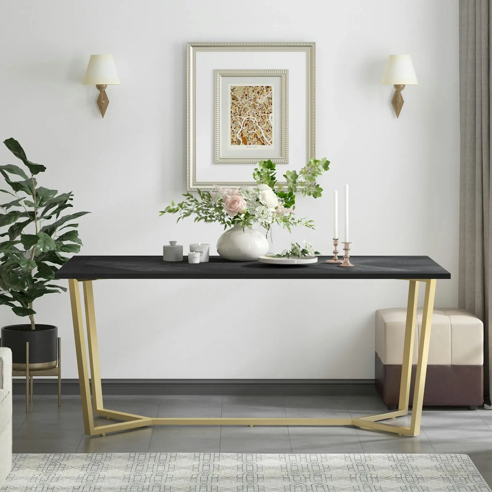 Coco Herringbone Dining Table Coffee Tables 175CM - Furniture
