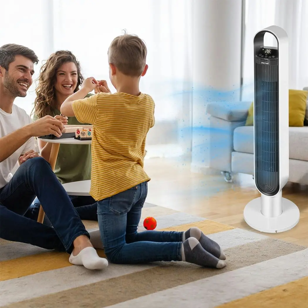 Spector Tower Fan Portable Oscillating Remote Control LED Display Timer Ionizer - Home & Garden