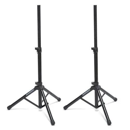 2x Samson Audio SP50P Aluminum Stand Holder Mount for Music Speaker/Speakers BLK - Electronics