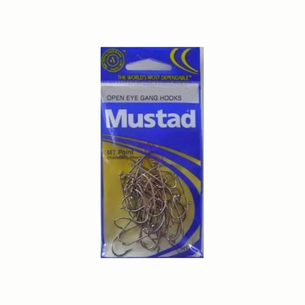 Size 5/0 Mustad 4202bln M.T Point Gang Hooks Chem Sharp Qty 26 Fishing Hooks - Sports & Outdoor