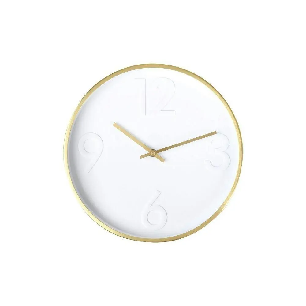 Degree Otto Home Office Decor Quartz Wall Analog Clock Gold/White Round 30cm - Home & Garden