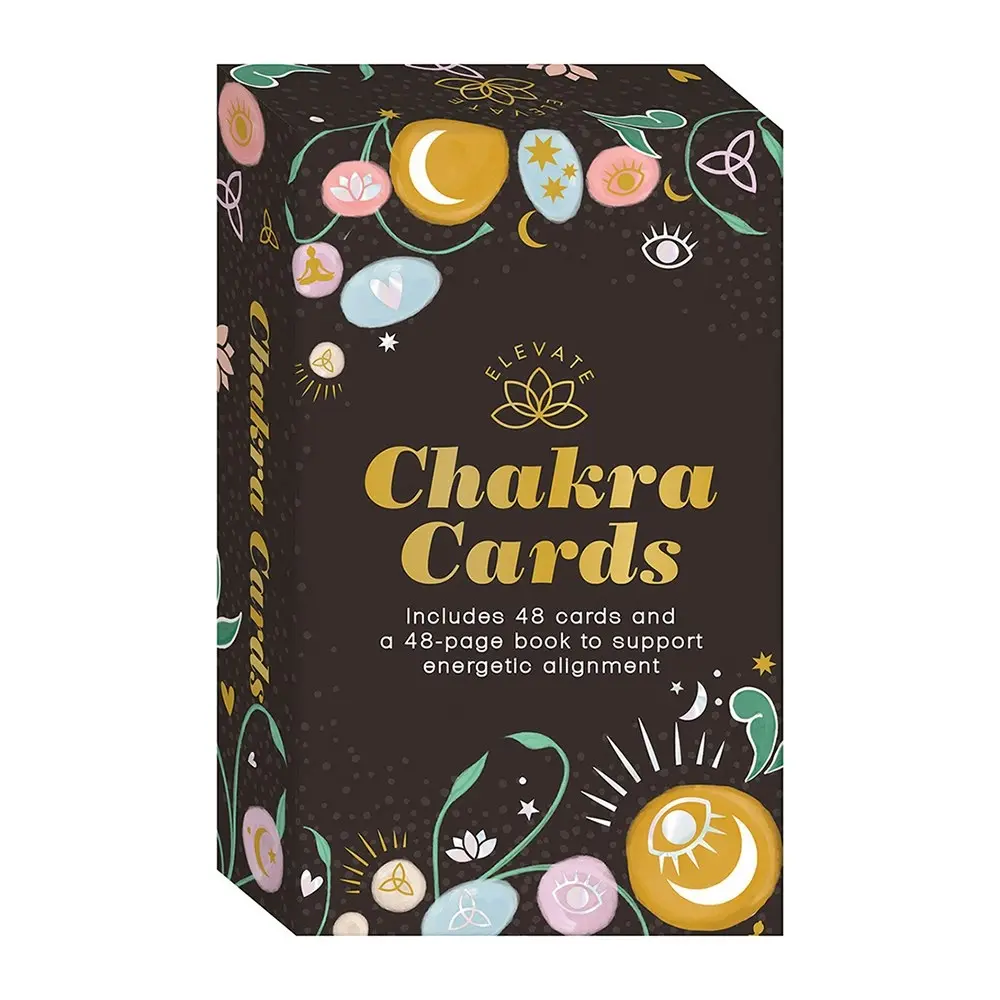 Elevate Chakra Cards Wellness Vibes Cards And Book Kit Mindfulness Spiritual - Entertainment