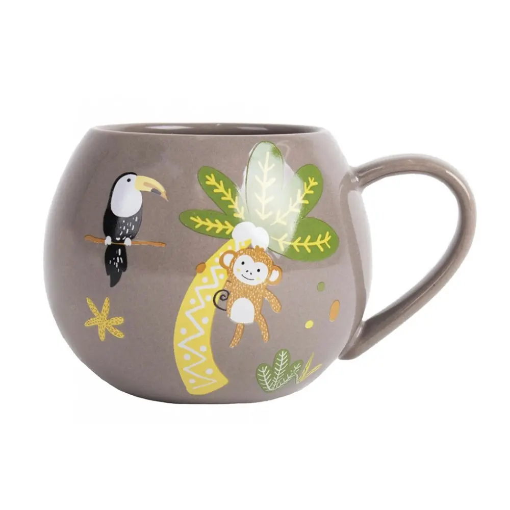 Ladelle Jungle Mini Hug Kids/Childrens Mug 160ml Porcelain Kitchen Drinking Cup - Home & Garden