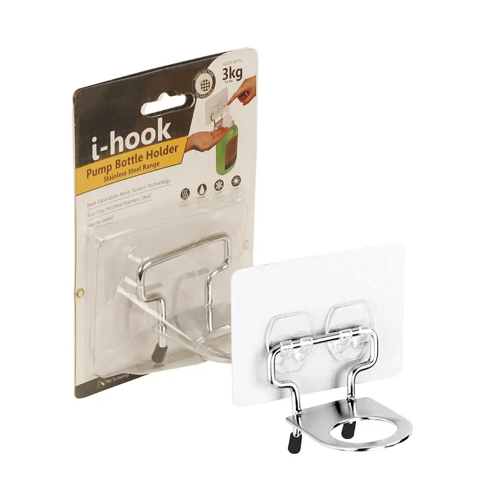 i-HOOK STAINLESS STEEL PUMP BOTTLE HOLDER