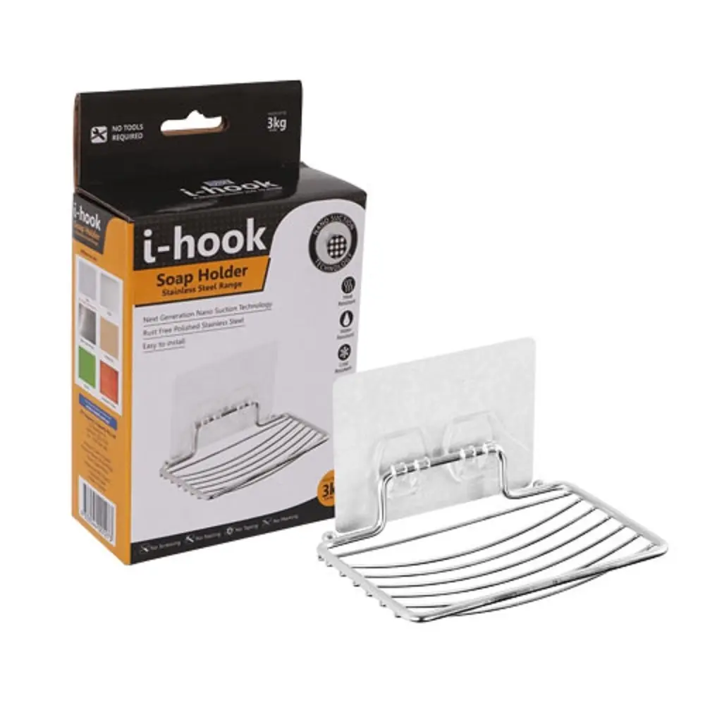 i-HOOK STAINLESS STEEL SOAP HOLDER