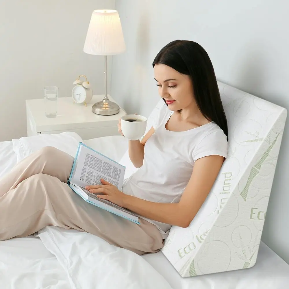 Starry Eucalypt Wedge Pillow Memory Foam Cool Gel BAMBOO Cover - Home & Garden