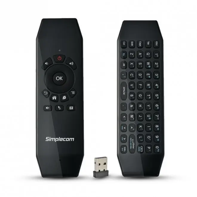 Simplecom RT150 2.4GHz Wireless Remote Air Mouse Keyboard w/ Receiver For PC - Electronics