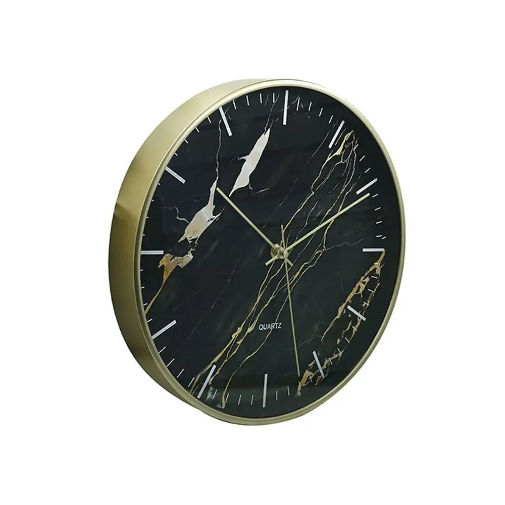 Unigift Marble Round 30cm Wall Clock Analogue Hanging Home Room Decor Assorted - Home & Garden
