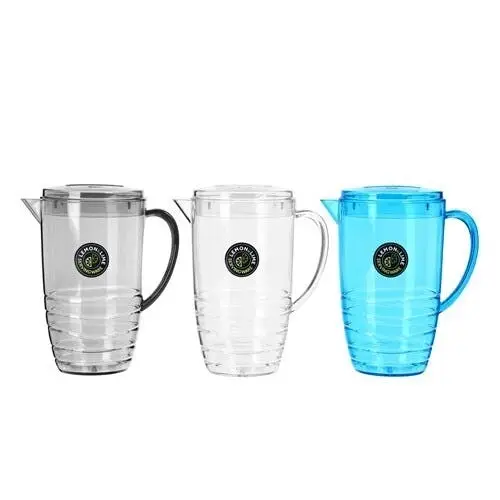 3x Lemon & Lime Wave Deco Pitcher 2.5L Drinking Jug Pouring Juice Pot Jar Assort - Home & Garden