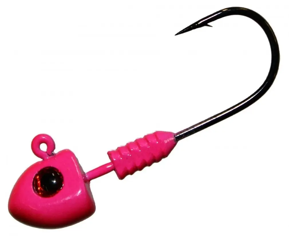3 Pack of 1/4oz Pink TT Lures DemonZ Jigheads with Size 3/0 Hooks - Sports & Outdoor