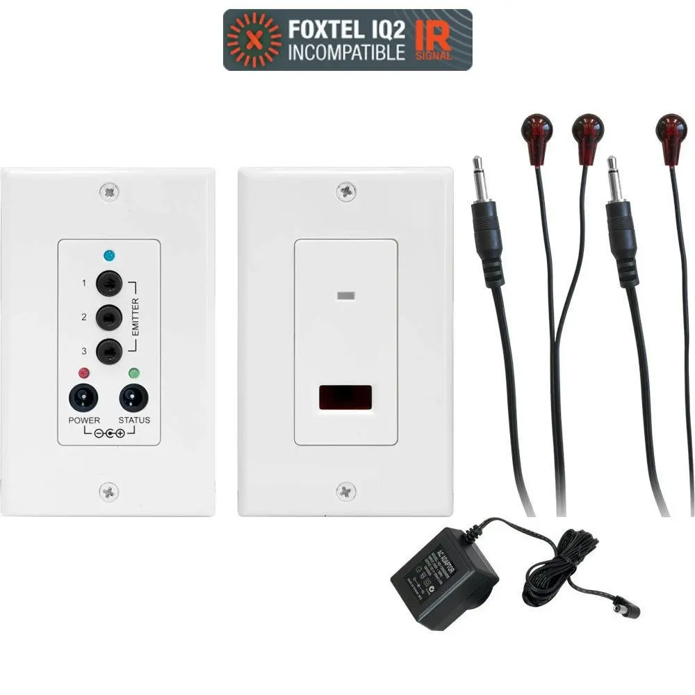 PRO.2 IR Repeater Wall Plate Kit Receiver w Single Dual Infrared Emitters - Electronics