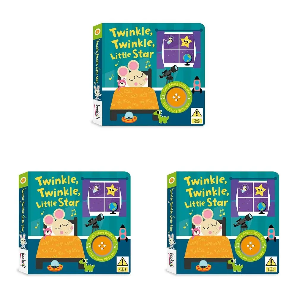 3x Bookoli Twinkle Twinkle Little Star Sing Along Book Nursery Rhyme Kids/Child - Entertainment