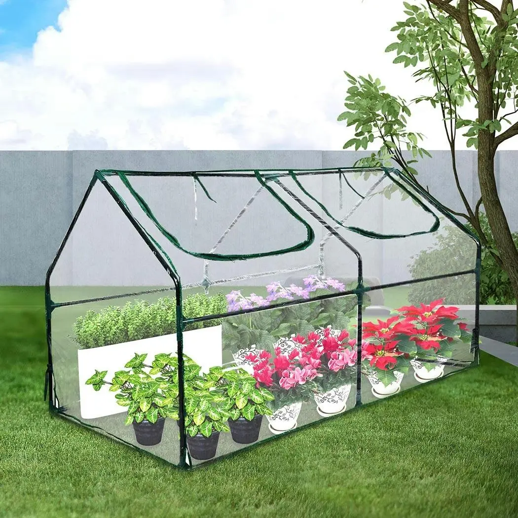 Levede Greenhouse Flower Garden Shed PVC Cover Frame Film Tunnel Green House - Home & Garden