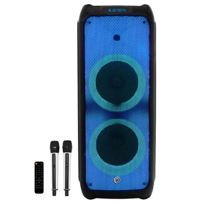 Pure Acoustics Amnesia PA 600W Party Bluetooth Speaker/FM Radio/2 Wireless Mic - Electronics