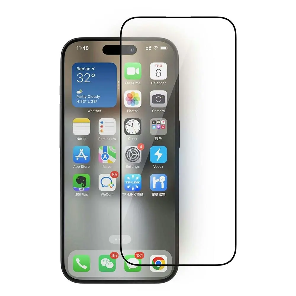 Philips HD Tempered Glass Screen Protector Film For Apple iPhone 15 Pro Clear - Electronics