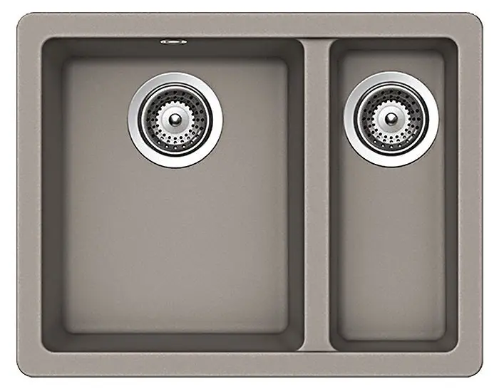 Abey Schock Quadro 1 and 1/2 Bowl Sink - Hardware