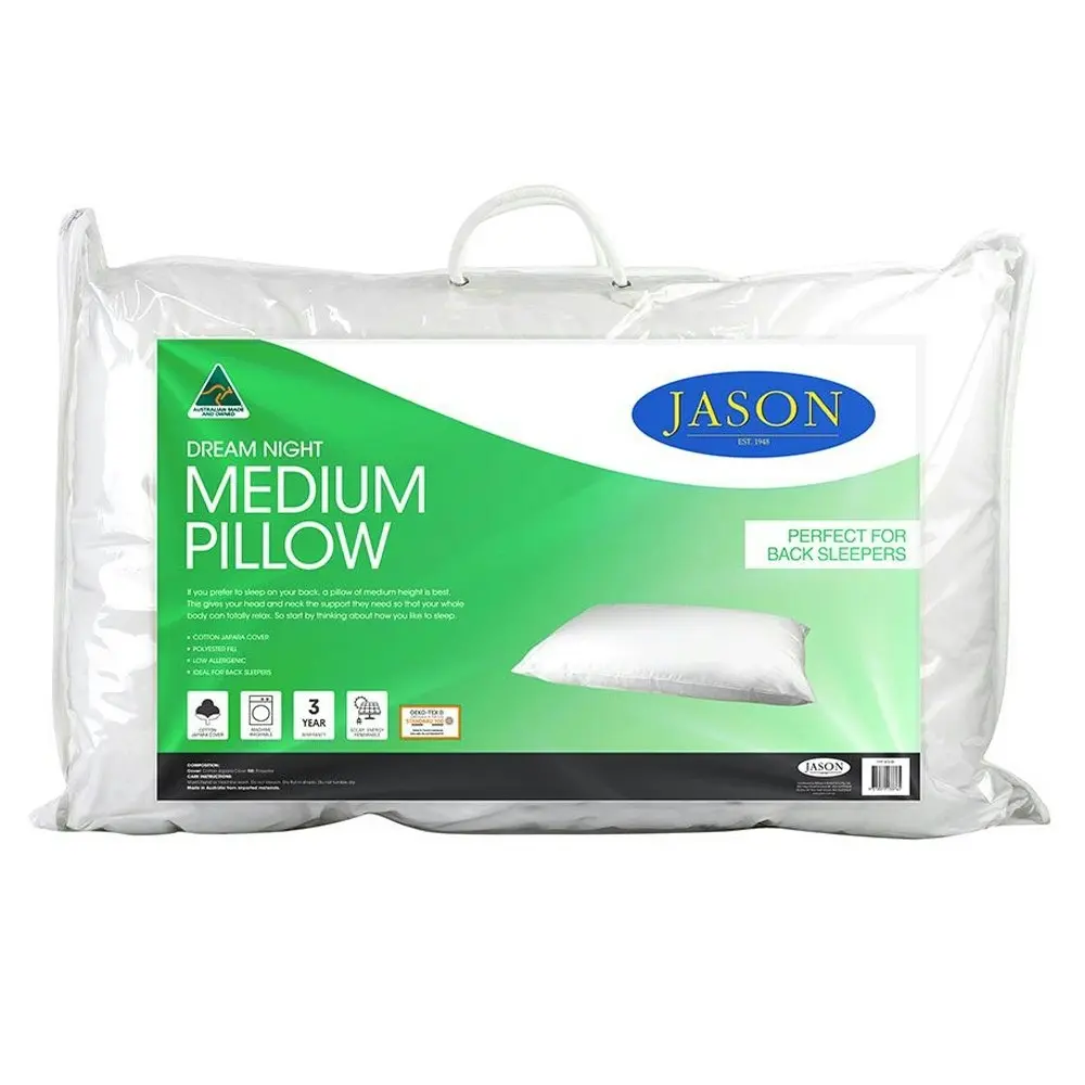 Jason Dream Night Medium Pillow Low Allergenic Sleeping Head Neck Support/Rest - Home & Garden