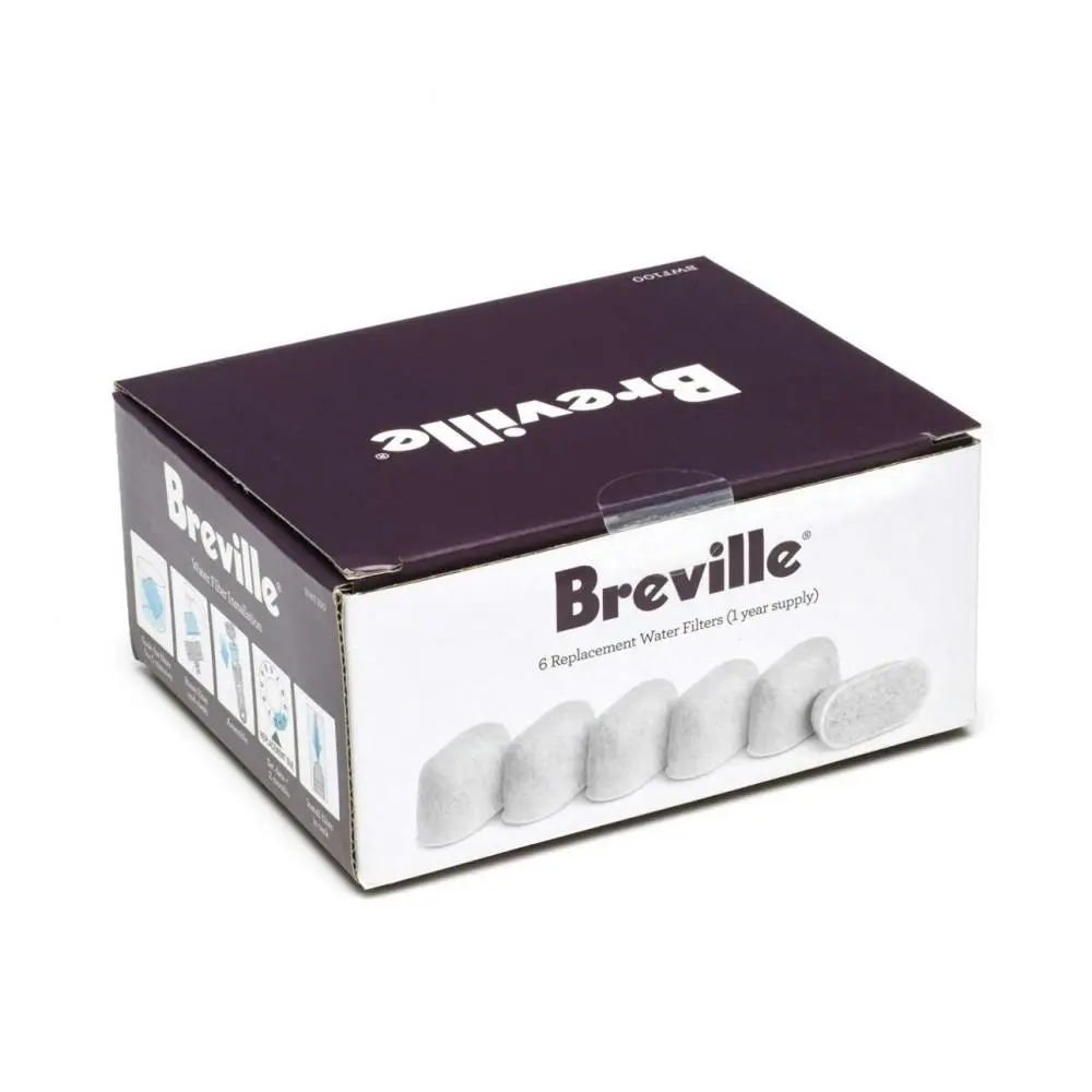 6pc Breville Replacement Charcoal Water Filters for Coffee Espresso Machines - Home & Garden
