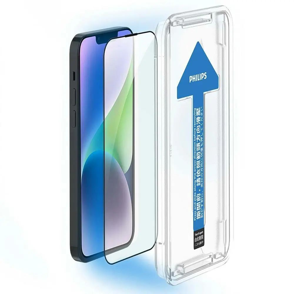 Philips Blue Light Filter Tempered Glass Screen Protector For iPhone 14 Plus - Electronics