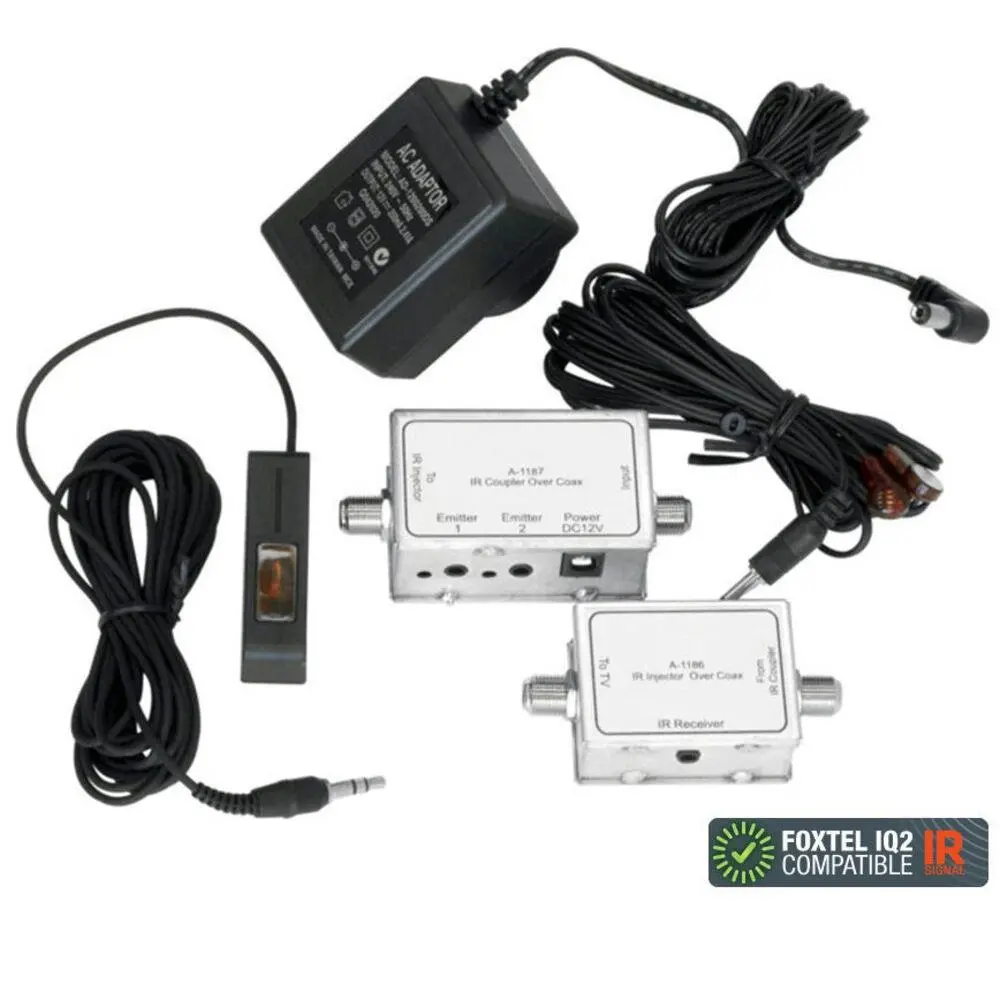 Pro2 Dual IR Emitter Infrared Repeater Extender Distribution Over COAX for TV DV - Electronics