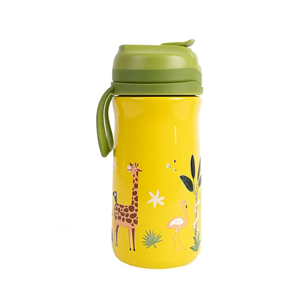 Ladelle 370ml Kids/Children Jungle Stainless Steel D/Wall Drinking Water Bottle - Home & Garden