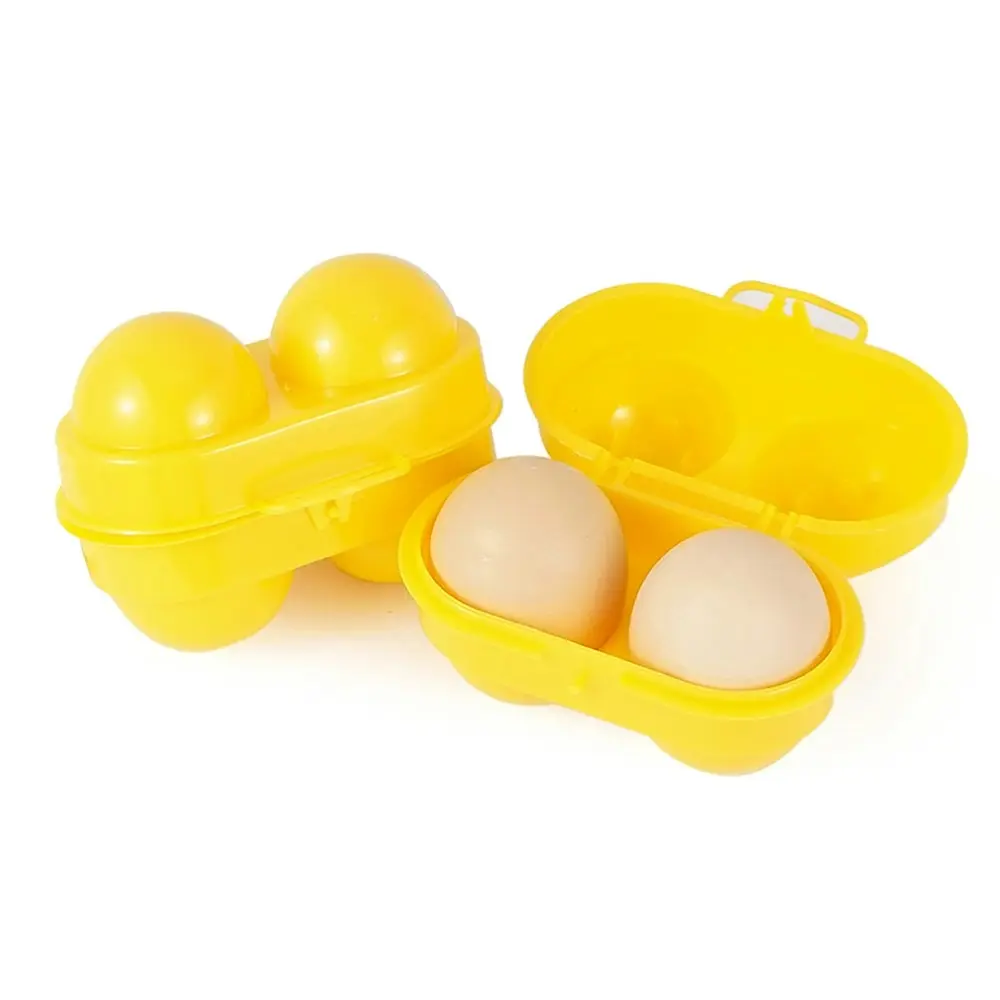 2 Pack 2 Grid Egg Storage Box Container Portable Plastic Egg Holder - Home & Garden