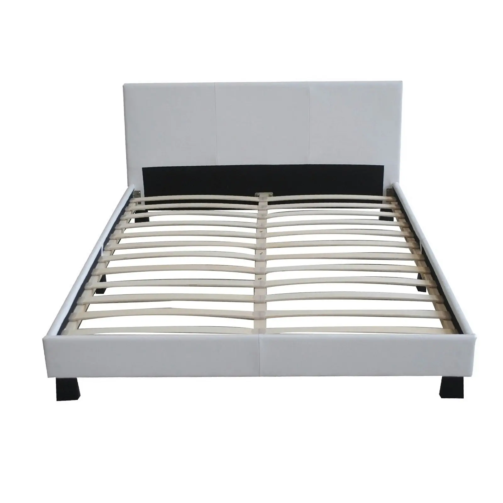 Monica PU Leather Queen Bed - White