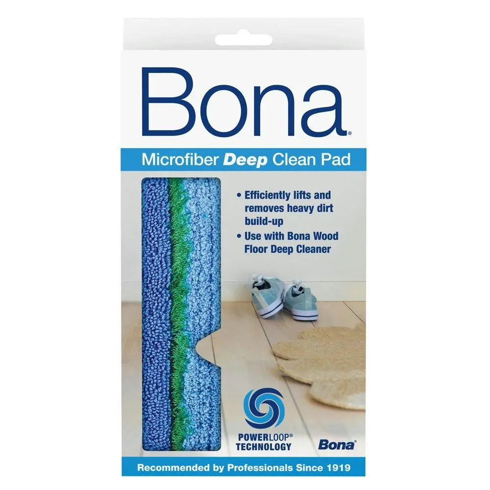 Bona Micro Fiber Deep Clean Replacement Pad Floor Cleaner for Cleaning Mop Blue - Home & Garden