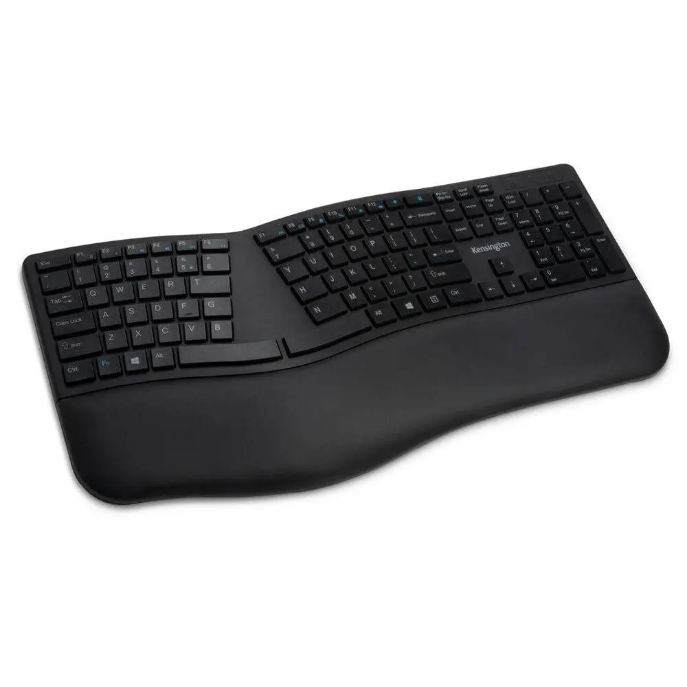 Kensington Ergonomic Dual Wireless Ergo Bluetooth Keyboard for PC/Laptop Black - Electronics